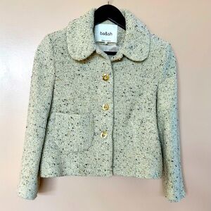 Women’s Ba&sh Cropped, Cream Jacket - Size 0 - Office - Night out w cute heels!